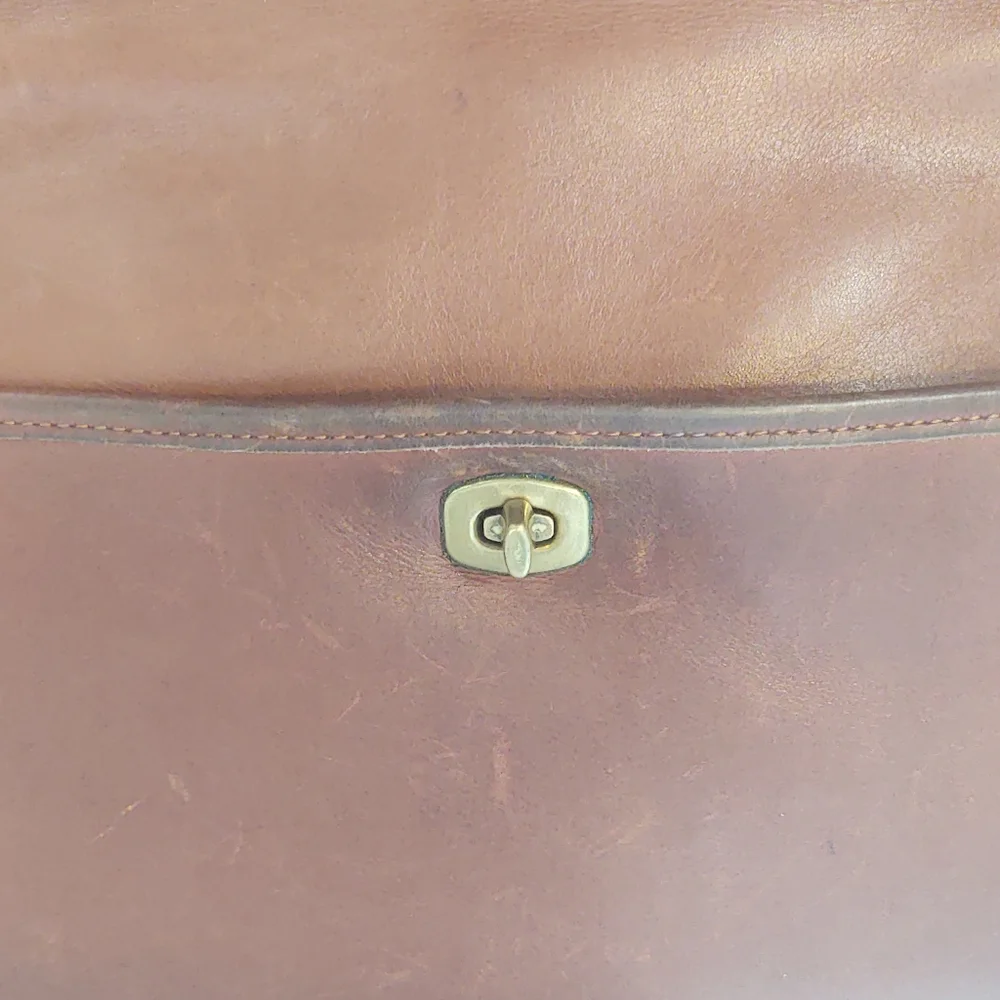 Coach Brown Leather Colebrook Messenger Bag Made in The United Stat…